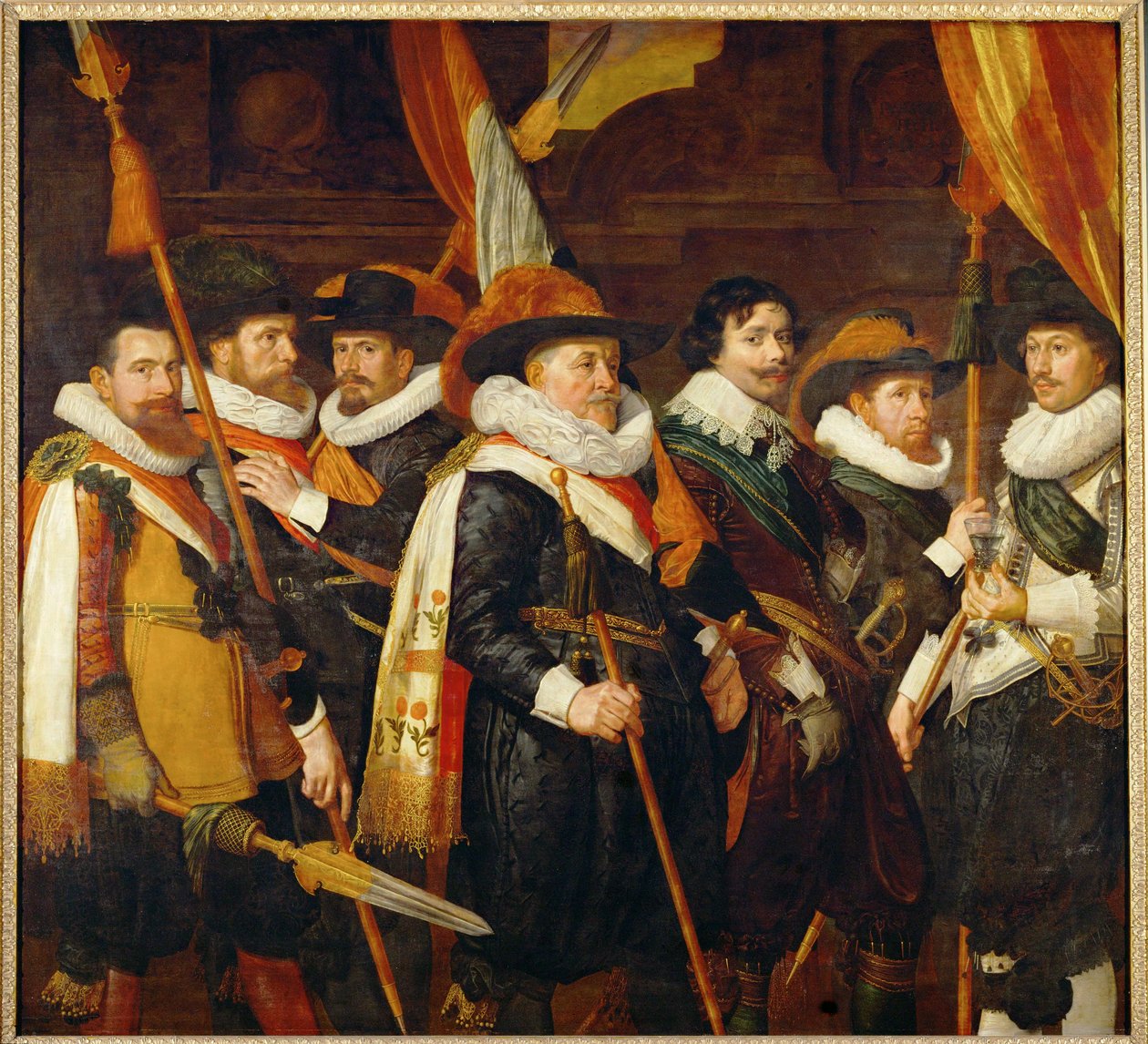 Civic guard (olja på duk) av Dutch School