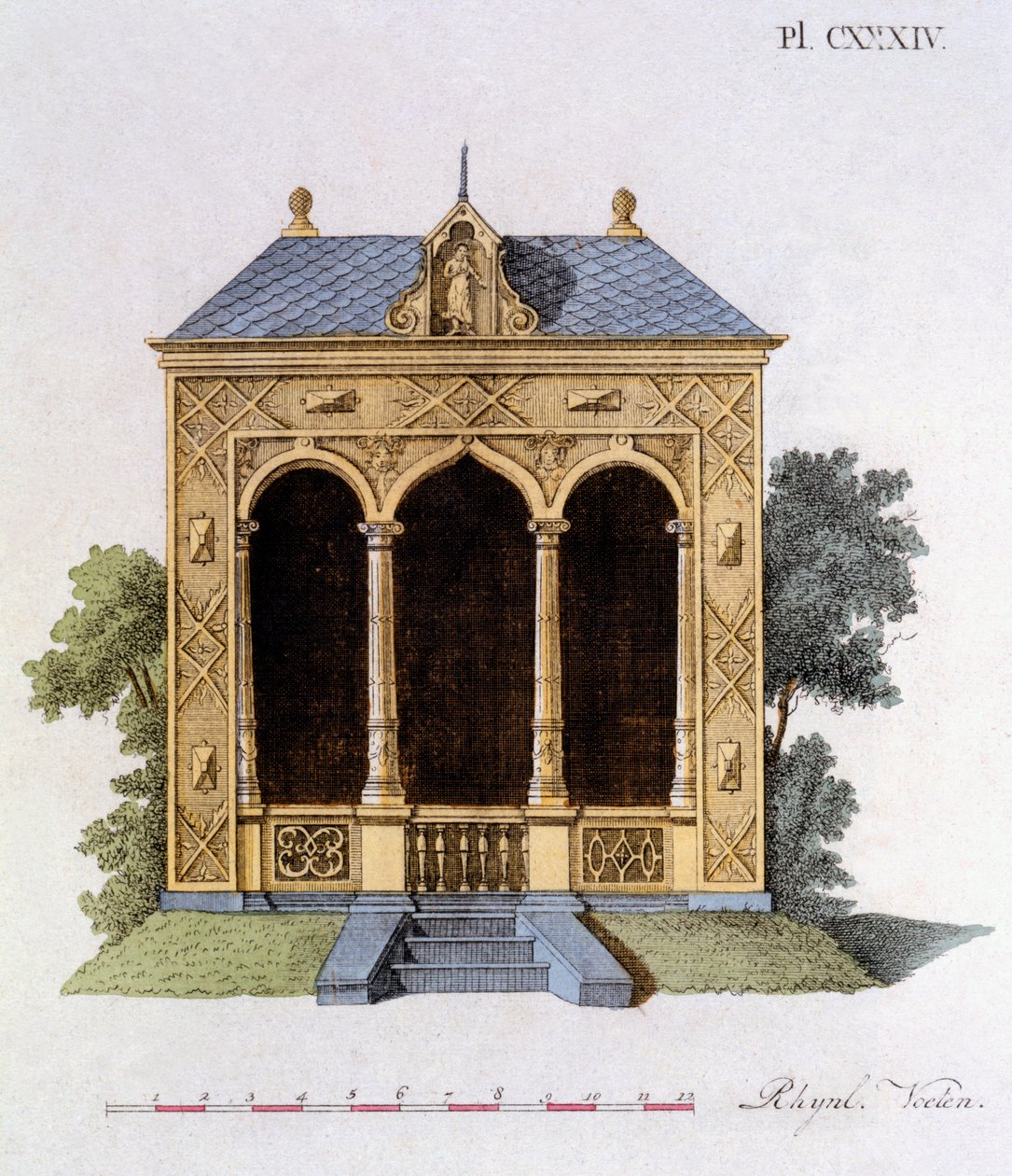 Design från Magazine of Garden Gems av G. van Laar, publicerad 1802 av Dutch School