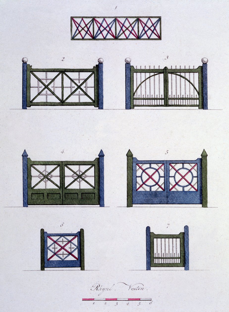 Design från Magazine of Garden Gems av G. van Laar, publicerad 1802 av Dutch School