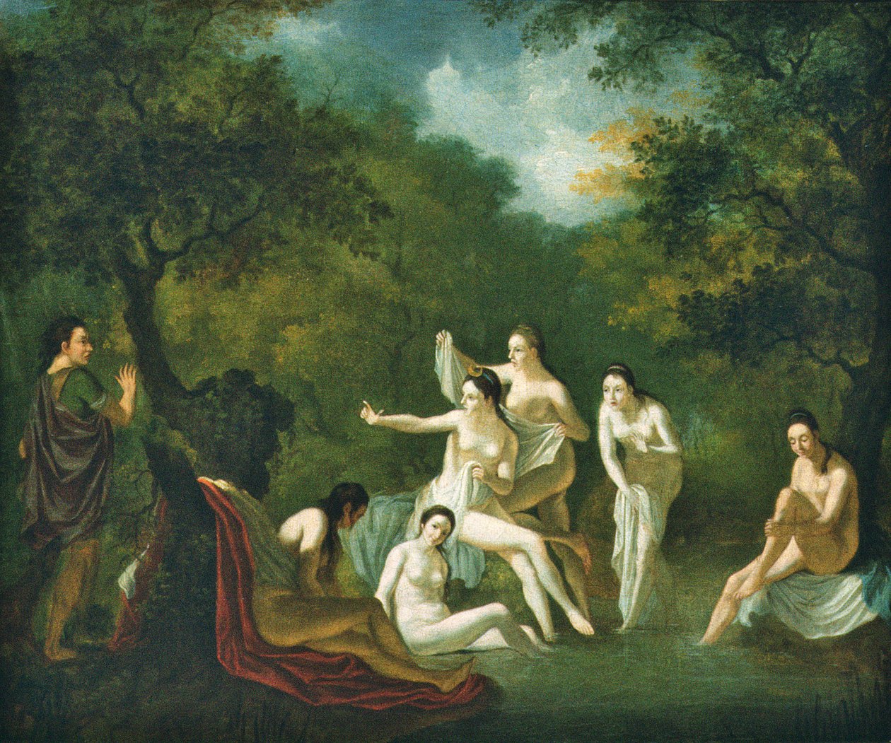 Diana och Actaeon av Dutch School