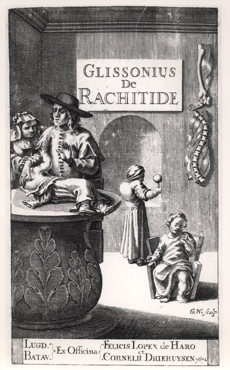 Francis Glisson (1597-1677) publicerad i Leiden, 1671 av Dutch School