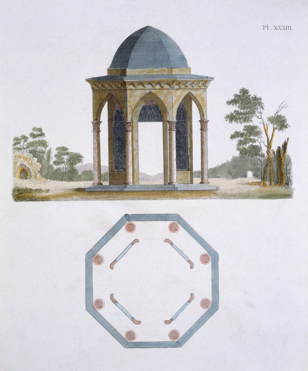 Illustration från Magazine of Garden Gems av G Van Laar, 1802 av Dutch School
