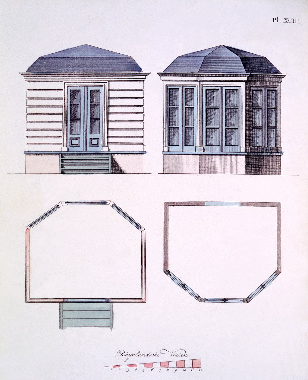 Illustration från Magazine of Garden Gems av G Van Laar, 1802 av Dutch School