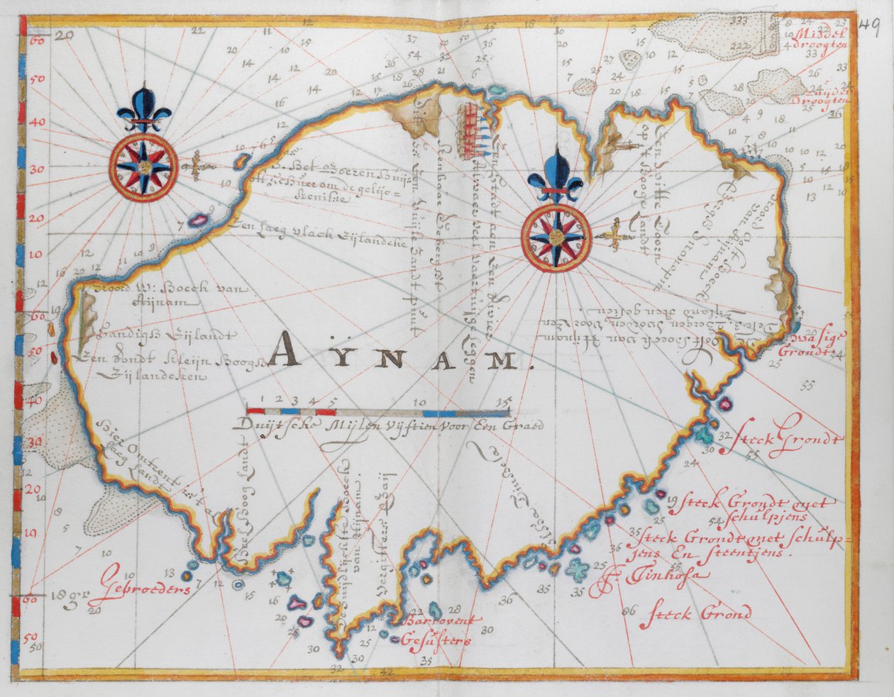 Ön Aynam (Hainan), nära SW, Kinas kust. av Dutch School