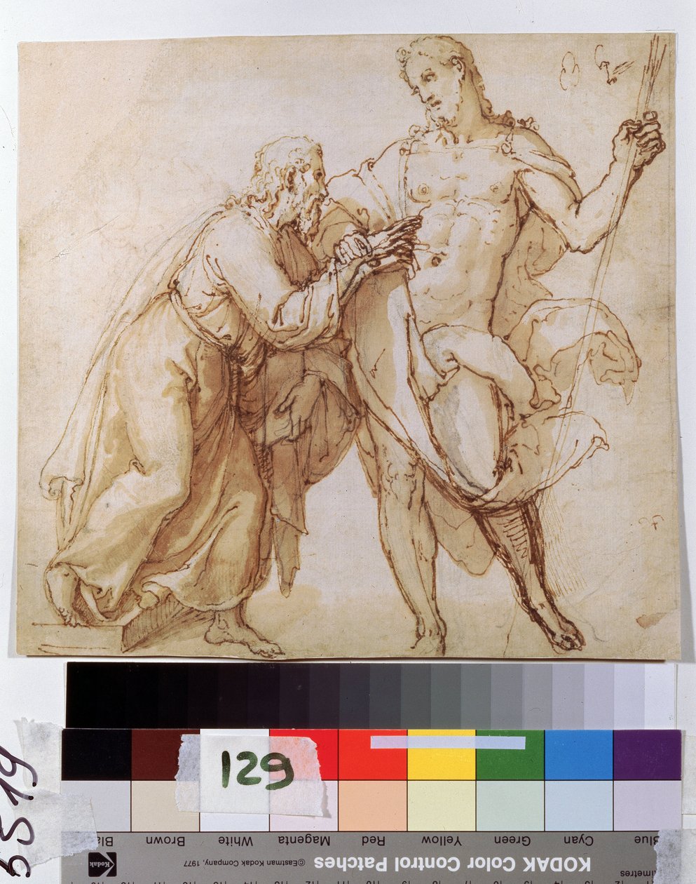 ""The Incredulity Of Saint Thomas"" (The Incredulity Of Saint Thomas) Bläckteckning av den holländska skolan, Pushkin-museet i början av 1600-talet, Moskva av Dutch School