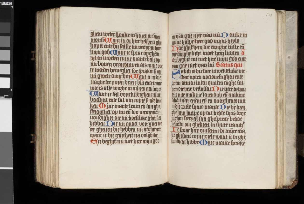 MS McClean 92, f.132v - f.133r, från Timmens bok, c.1470-90 av Dutch School