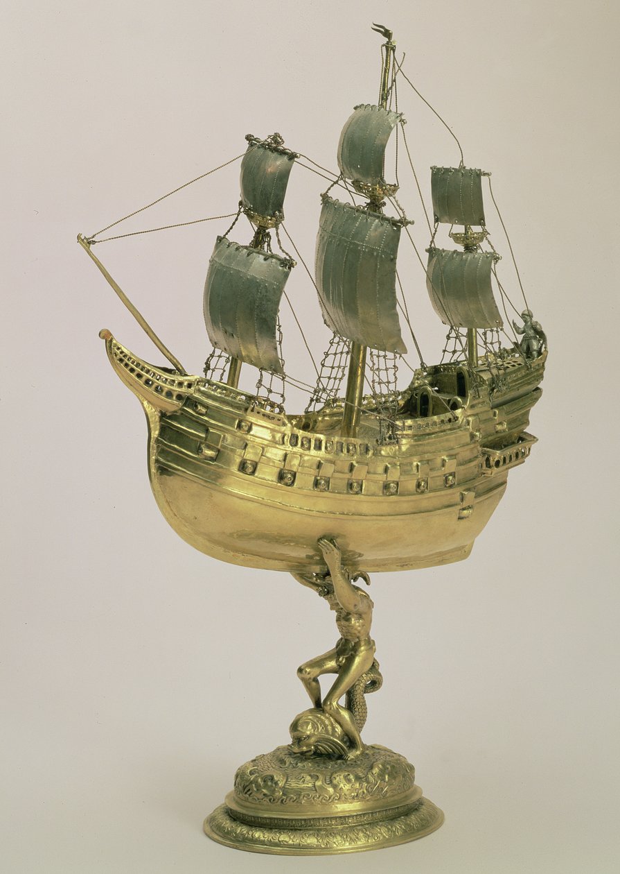 Modell krigsskepp, Amsterdam, 1595-96 (förgyllt silver) av Dutch School