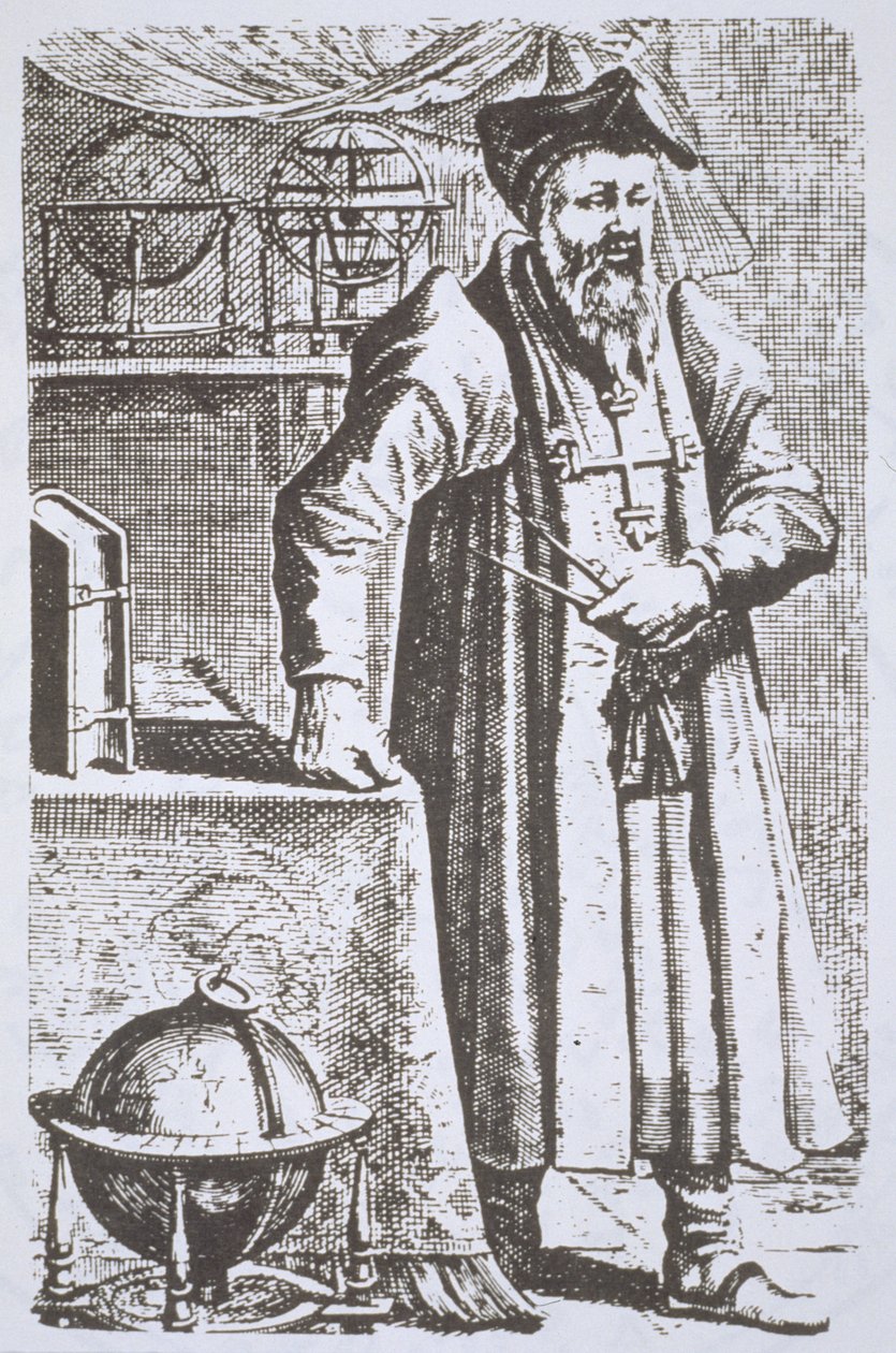 Porträtt av William Postel (1510-81), från hans De Universitate, Leyden, 1643, illustrerad i History of Magic, publicerad i slutet av 1800-talet av Dutch School
