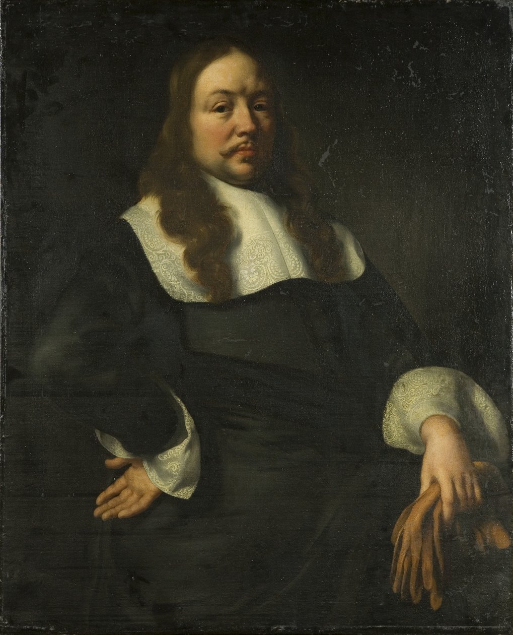 Porträtt av en man av Dutch School