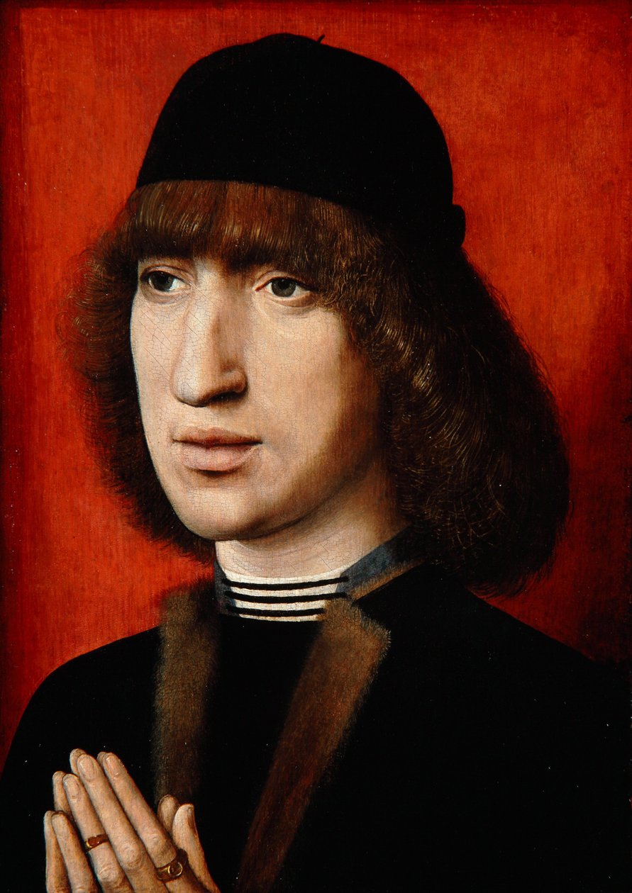 Porträtt av en man, ca 1480-90 av Dutch School