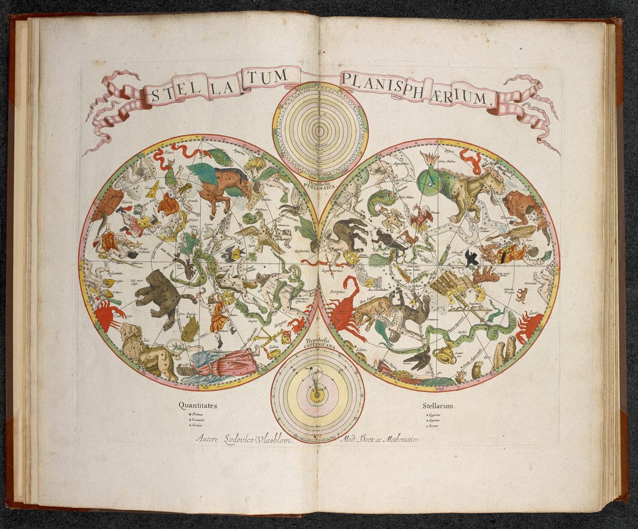 Stellatum Planisphaerium, En planisfär med stjärntecken av Dutch School