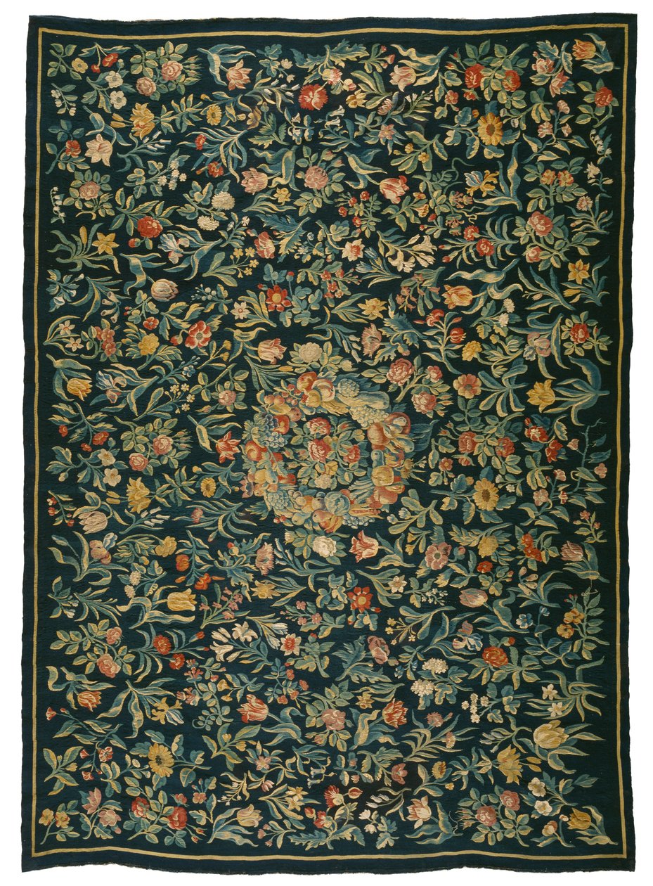 Tapestry bordsmatta, från Amsterdam (ull och siden) av Dutch School