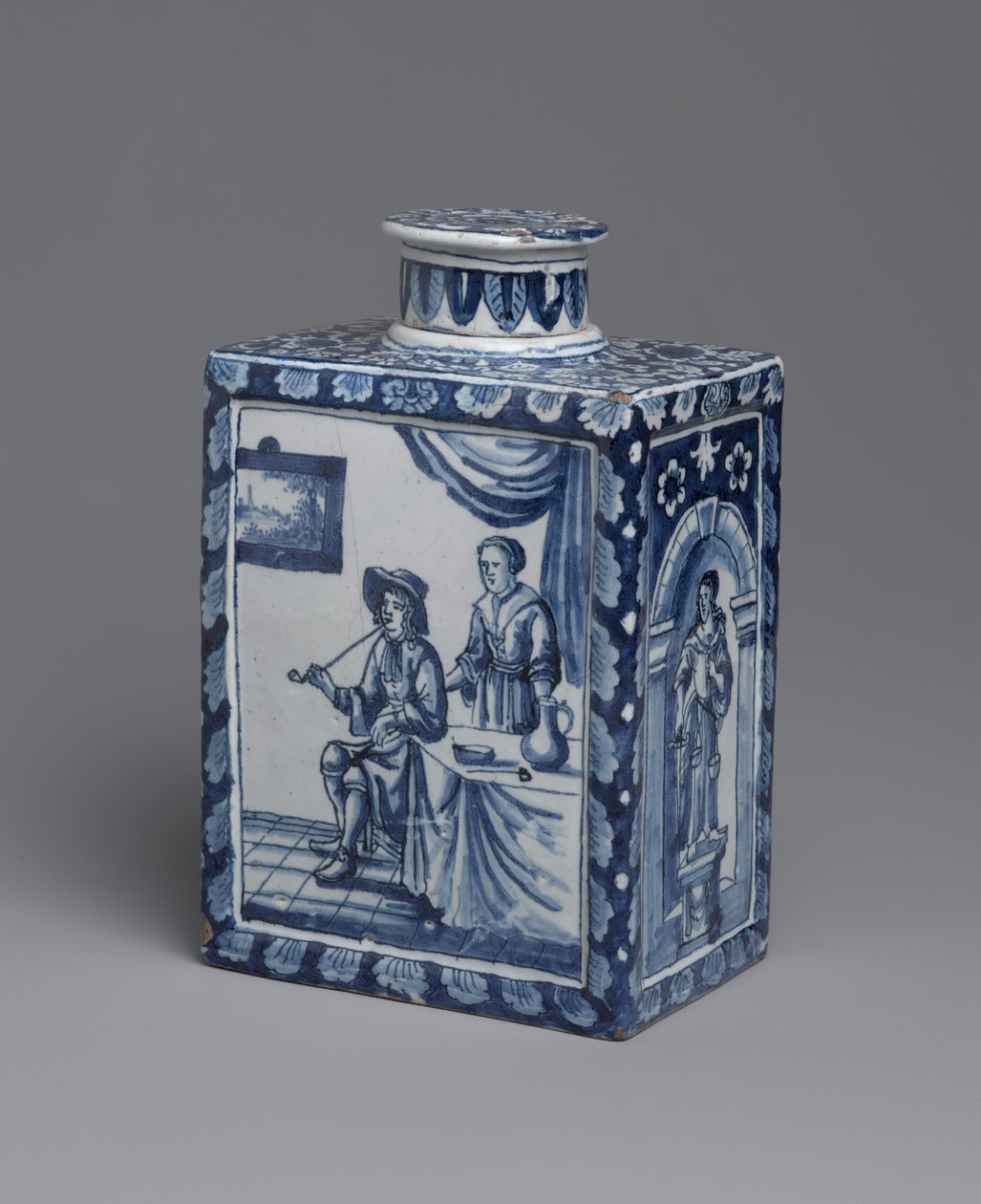 Tecaddie, ca 1698 (glaserad jordgods) av Dutch School