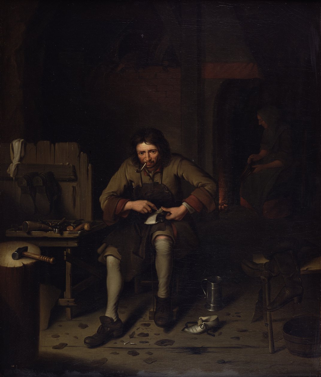 Skomakaren, ca 1675 av Dutch School