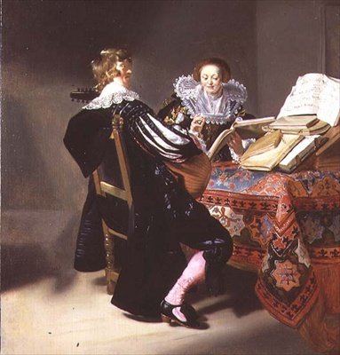 The Lute Player (panel) av Dutch School