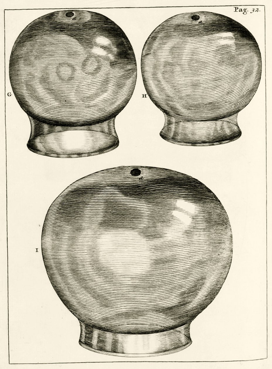 Olika koppningsglas, från The Practice of Medicine av Frederik Dekkers, 1694 av Dutch School
