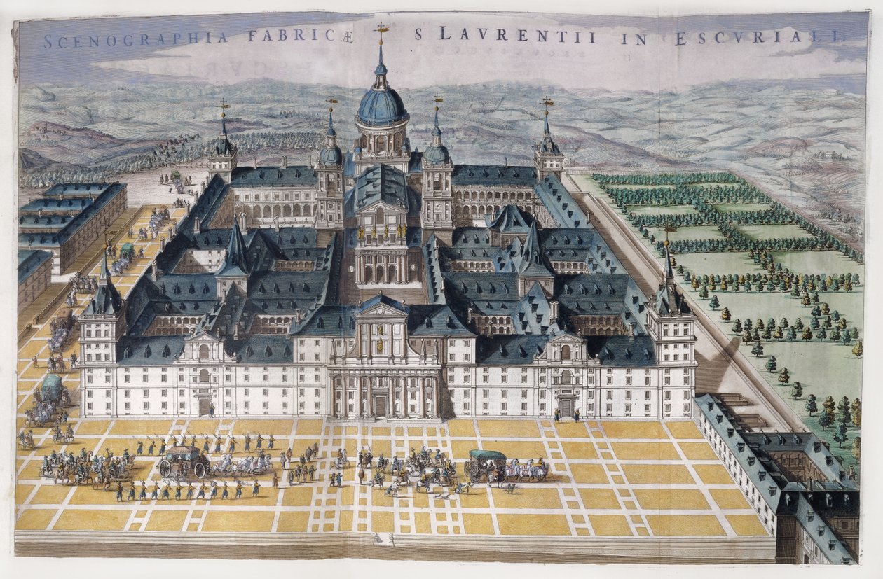 Utsikt över Madrid Escorial, c.1662-5 av Dutch School