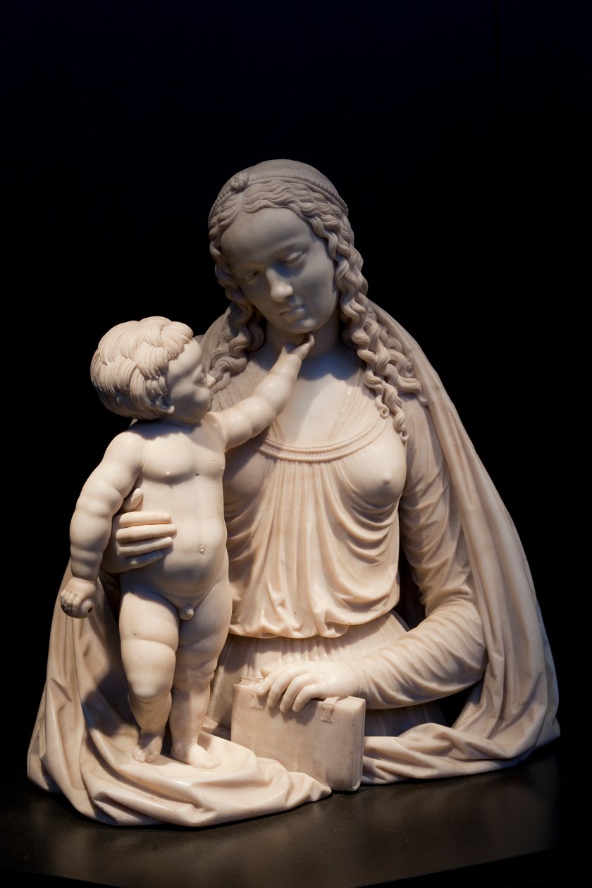 Jungfru och barn, ca 1525, katedralens skattkammare, St. Michael och St. Gudula katedral (metallarbete) av Dutch School