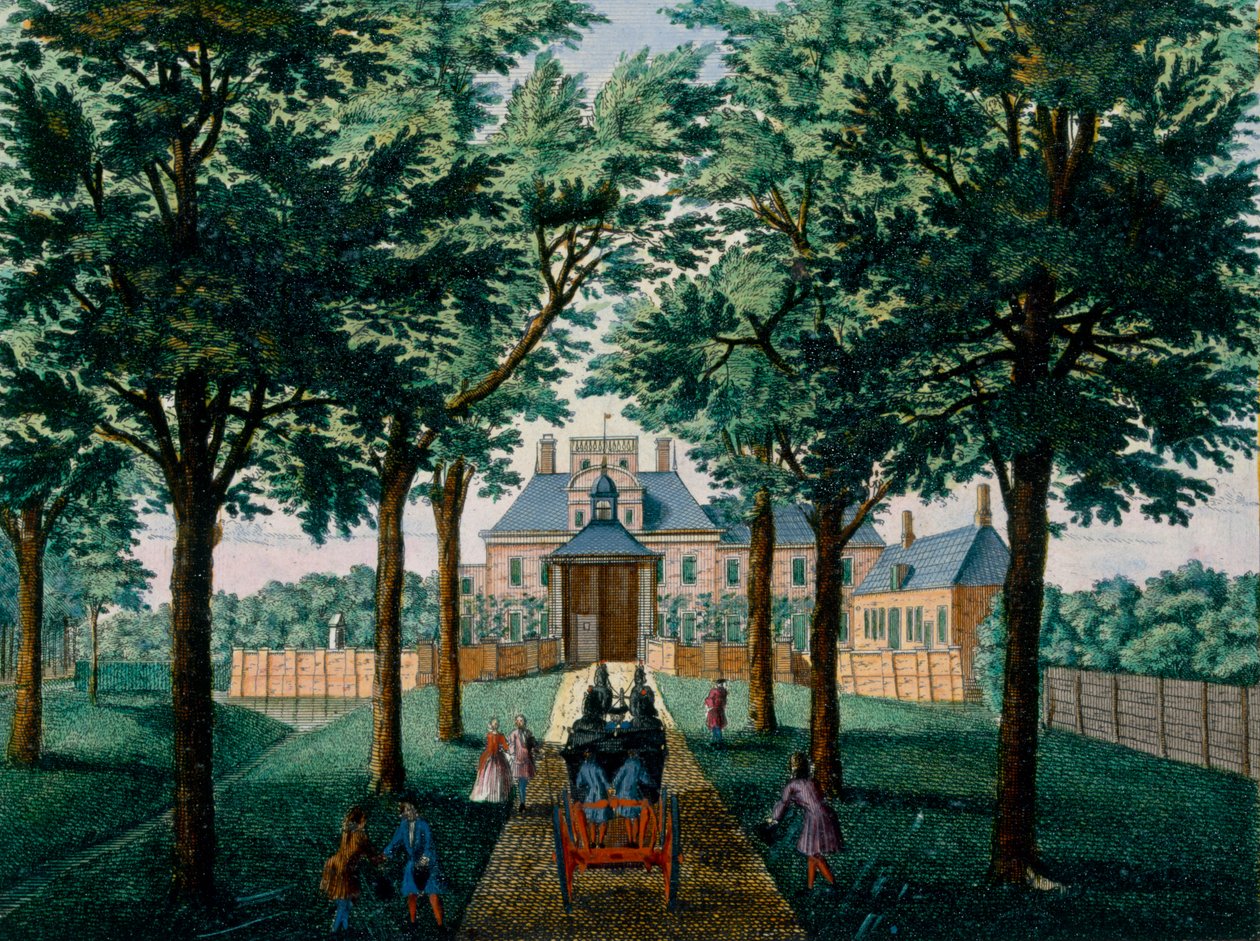 Westerhout House, från Het Zeganpralent Kennemerlant av Hendrick de Leth och Matthias Brouerius Van Nidek, publicerad ca 1700-1730 av Dutch School