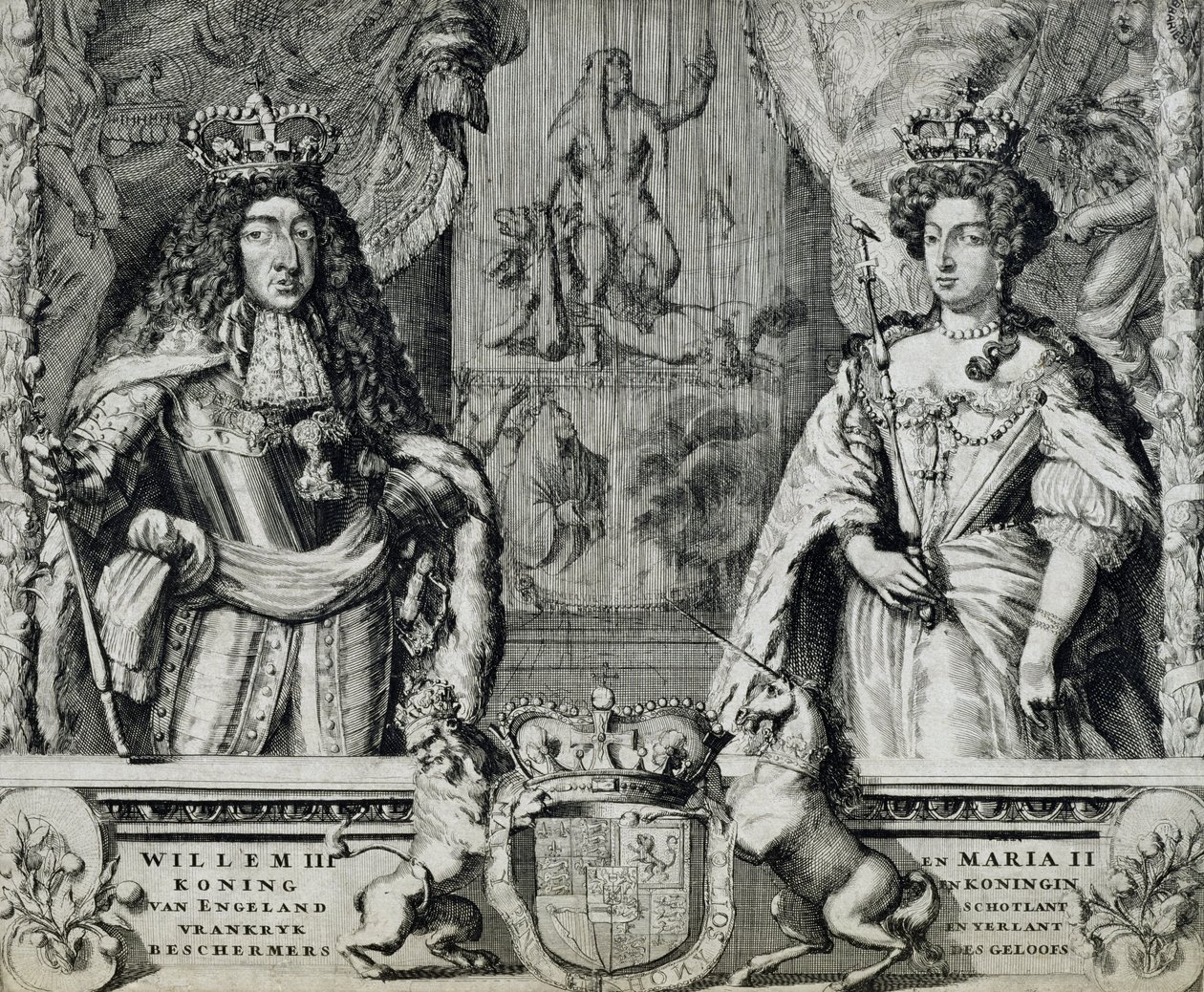 Vilhelm III (1650-1702) och Maria II (1662-94), ca 1688-94 av Dutch School
