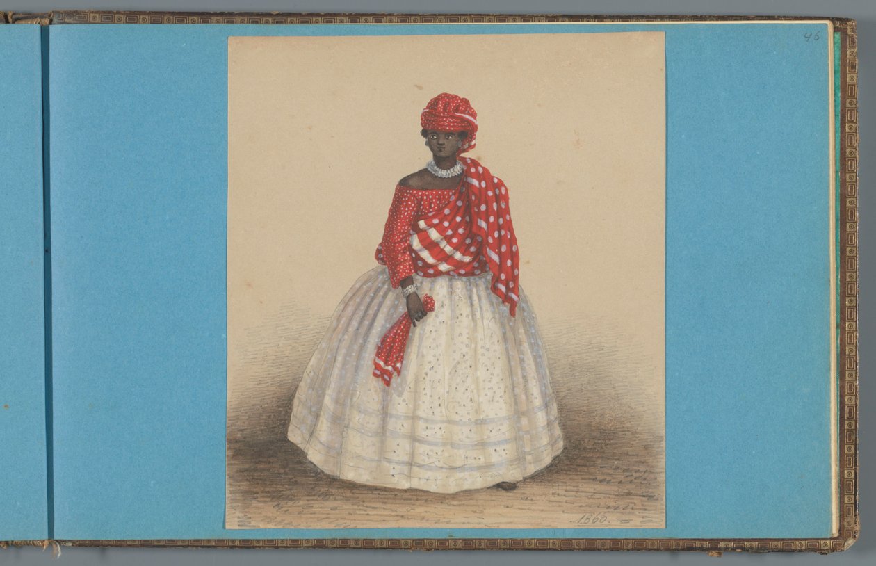 Kvinna i Surinam, 1860 av Dutch School