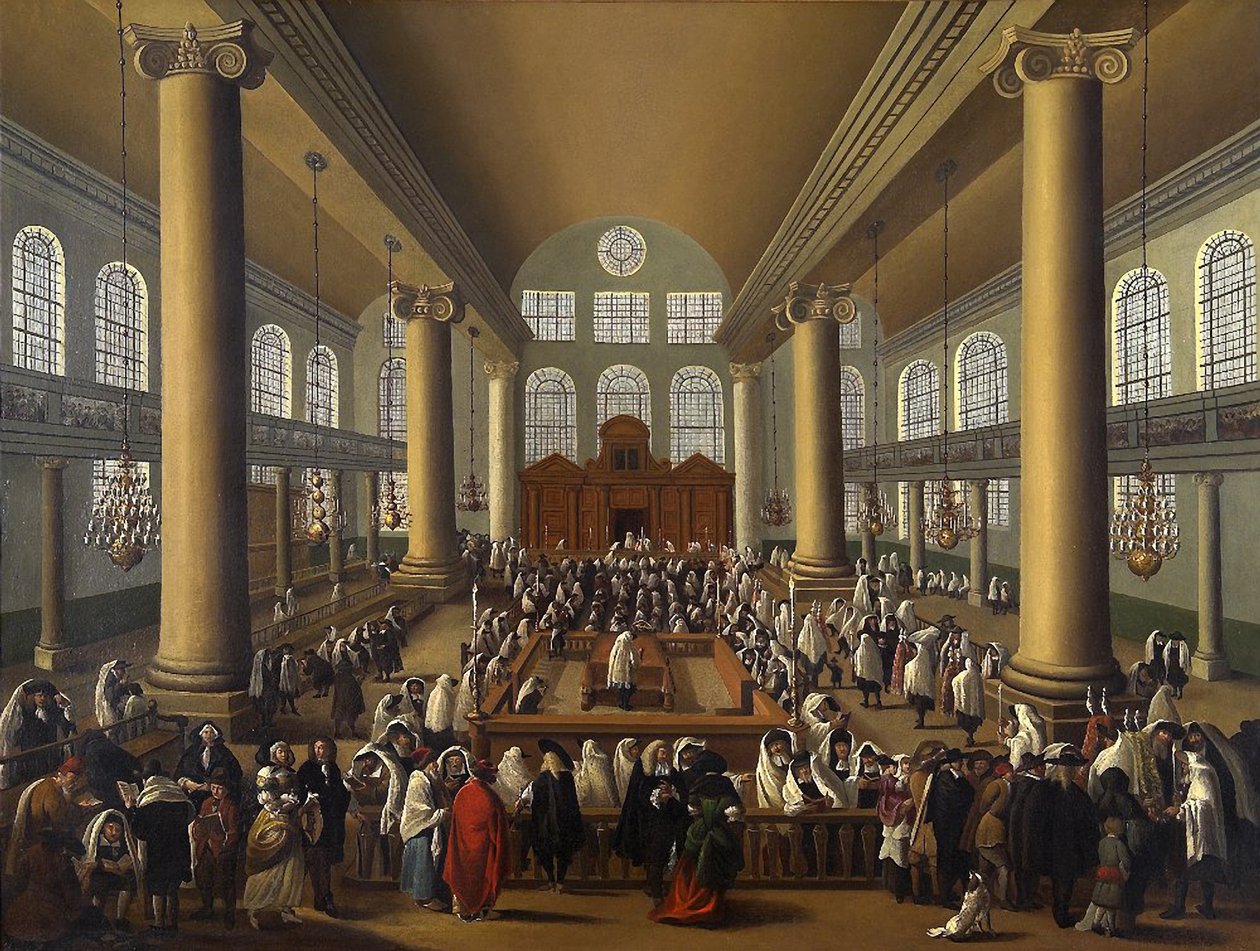 Den portugisiska synagogan, Amsterdam av Dutch School Dutch School