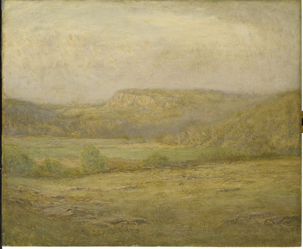 New England Hills, 1901 (olja på träpanel) av Dwight William Tryon