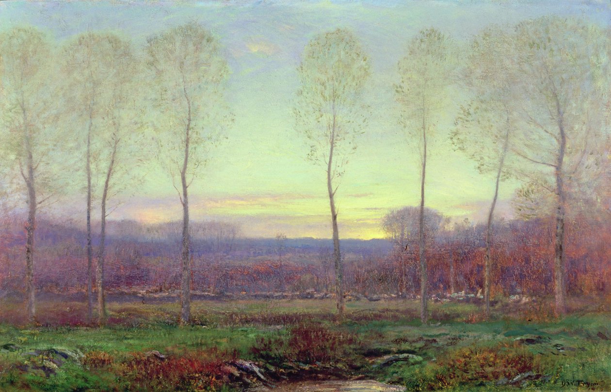 Oktober Skymning av Dwight William Tryon