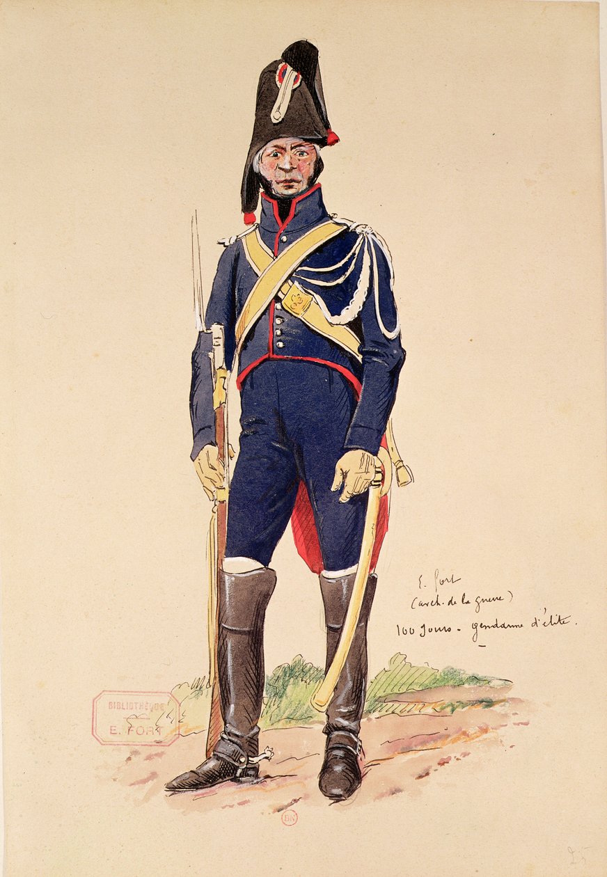 Elitsoldat i det kejserliga gardet under Cent-Jours. av E. Fort