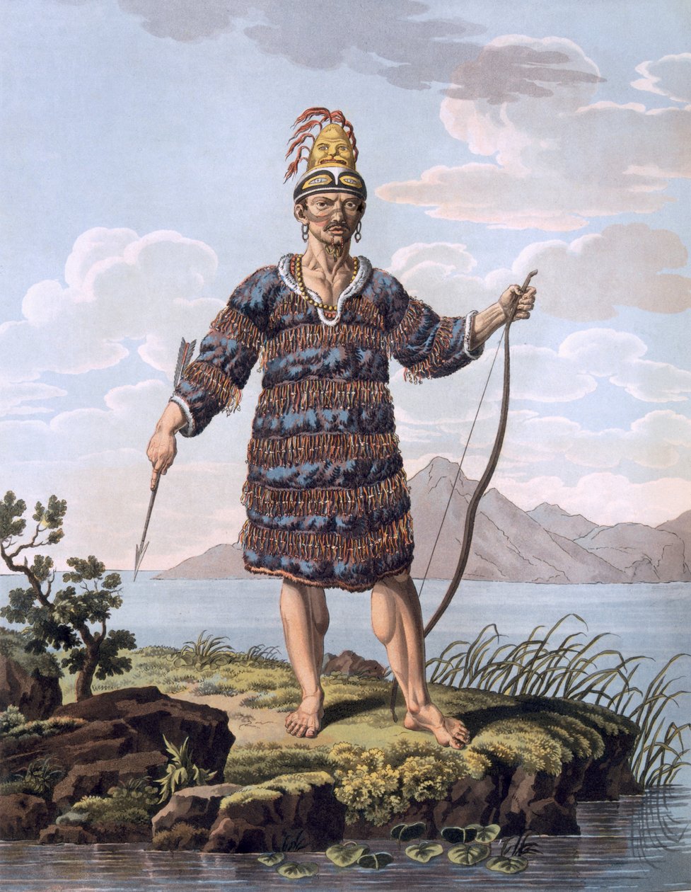 Invånare på Renardöarna, Papua Nya Guinea, 1812-13 av E. Karnejeff