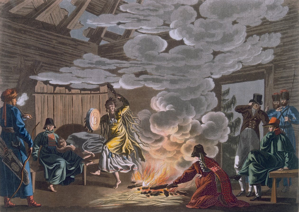 Shaman från Theliot-tatarerna, 1812-13 av E. Karnejeff