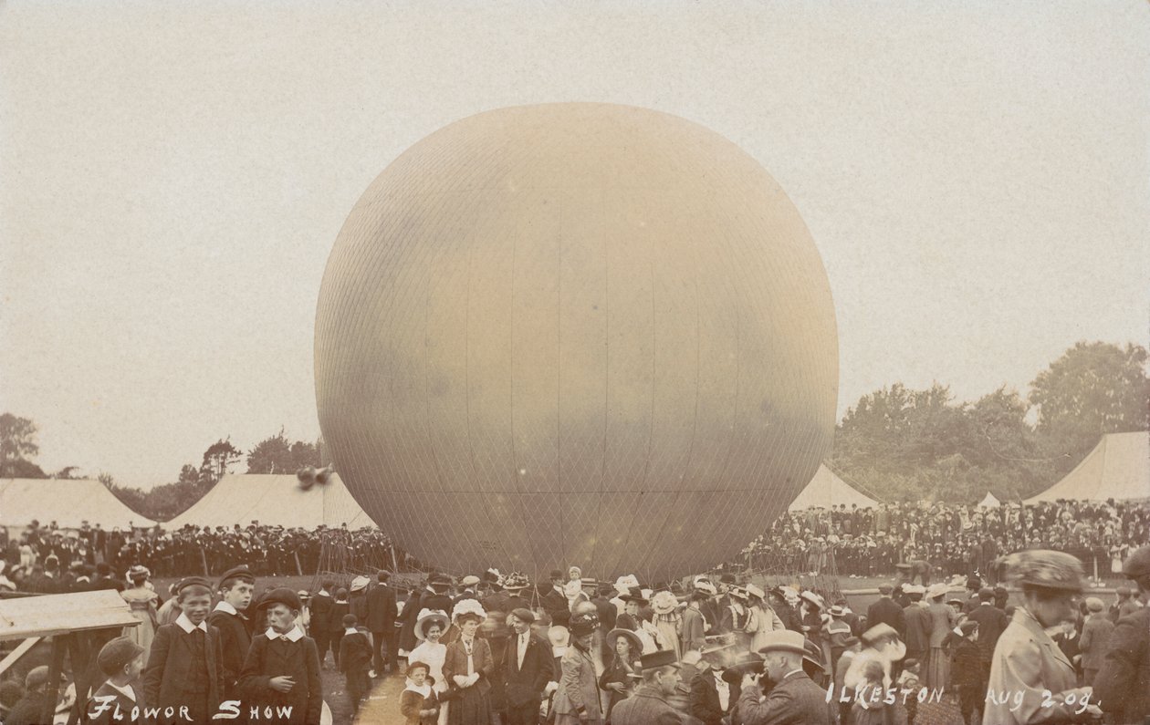 Luftballong på Ilkeston Flower Show, Derbyshire, 2 augusti 1909 av EB Turner