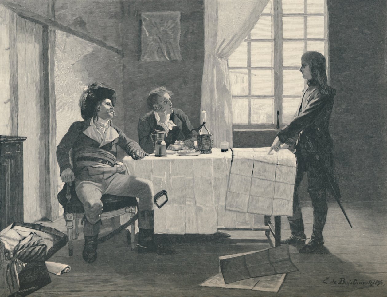 "Bonaparte, Turreau och Volney i Nice 1793", 1896 av E.G.H. Del