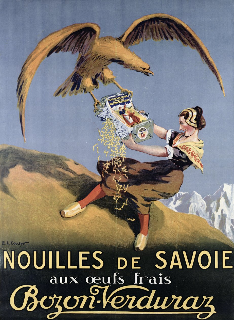Poster reklampasta tillverkad av Bozon-Verduras av E.L. Cousyn