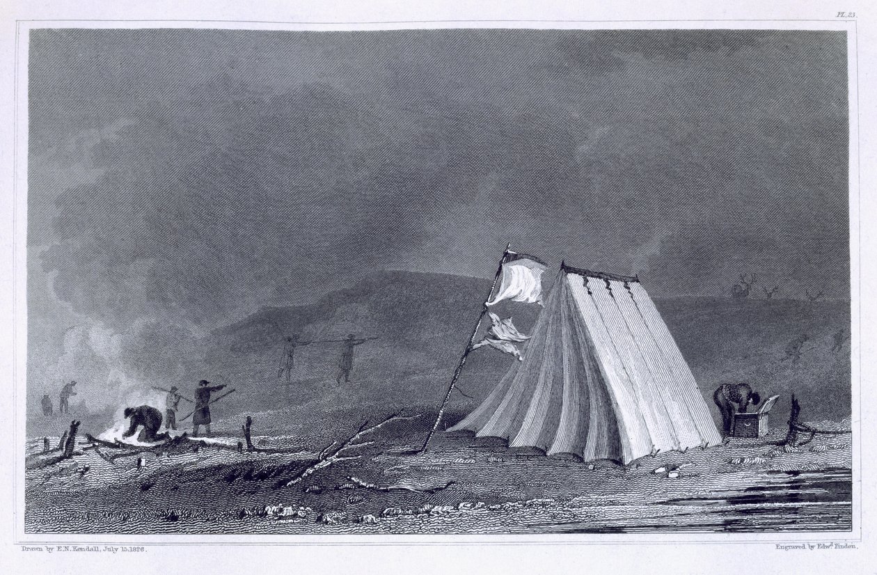 Encampment i Browell Cove, 15 juli 1826, från 