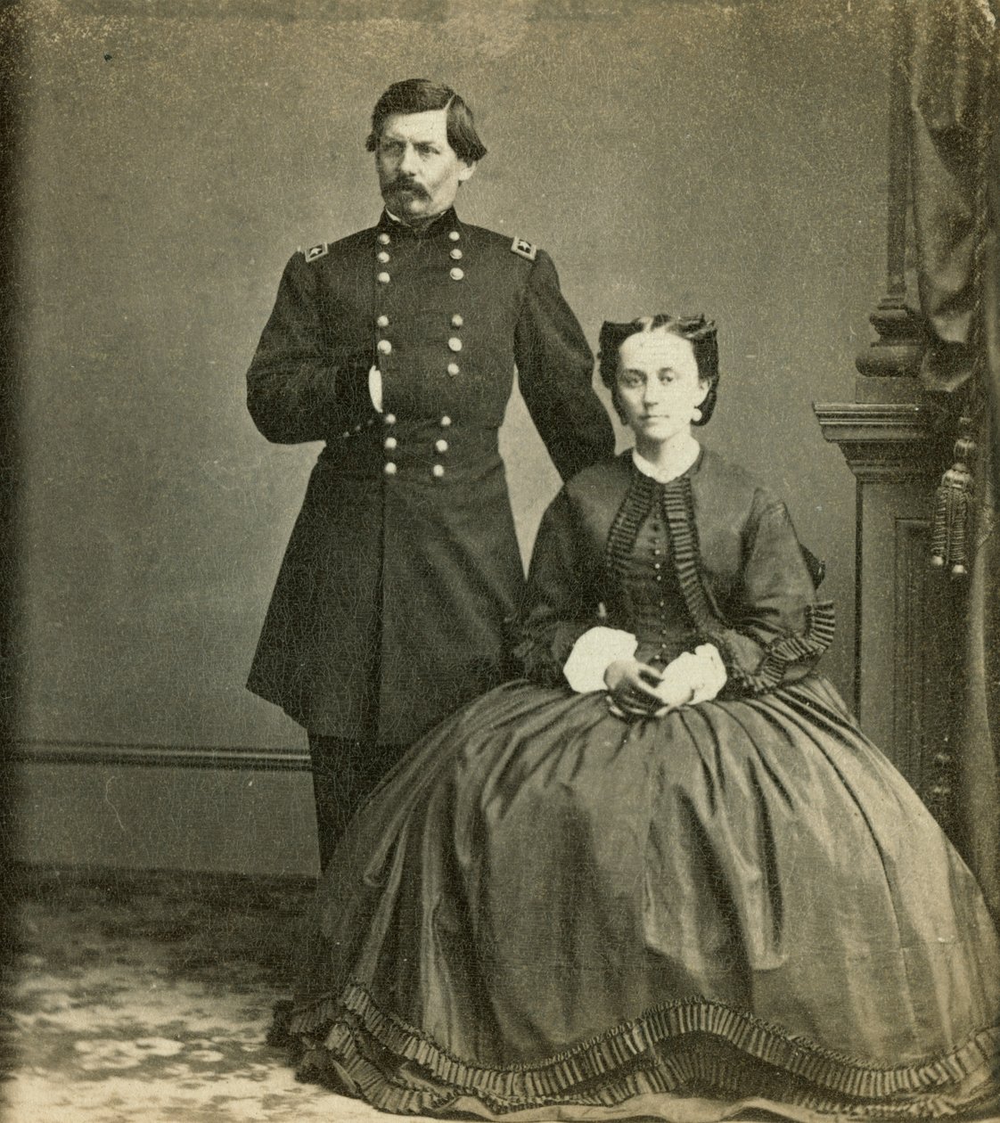 Generalmajor George B. McClellan och hans fru, publicerad av Anthony