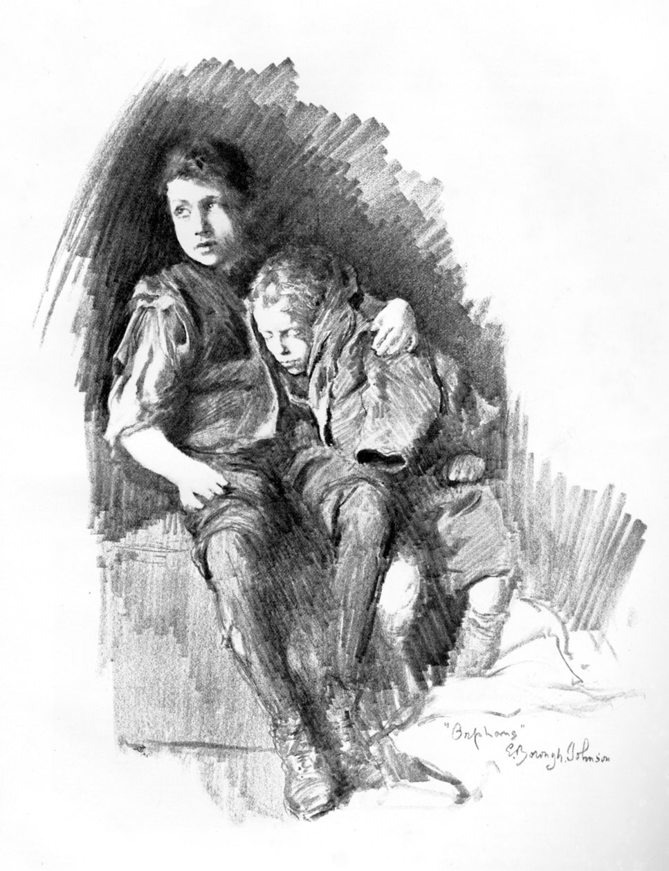 Föräldralösa, 1898 av E. Borough Johnson