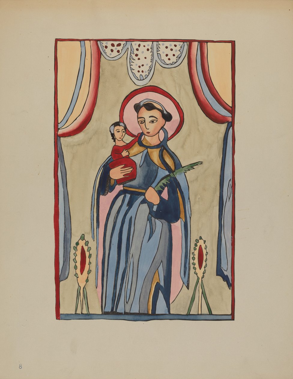 Panel från Altar Piece of San Antonio, ca. 1936. av E. Boyd
