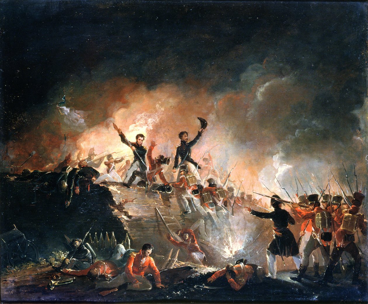 Avvisning av britterna vid Fort Erie, 15 augusti 1814, 1840 av E. C. Watmough