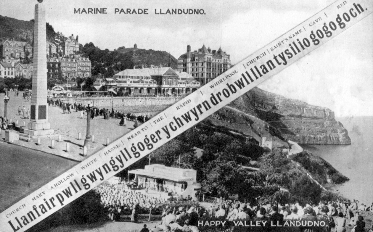 Happy Valley and Marine Parade, Llandudno, 1900-talet av E. Dennis