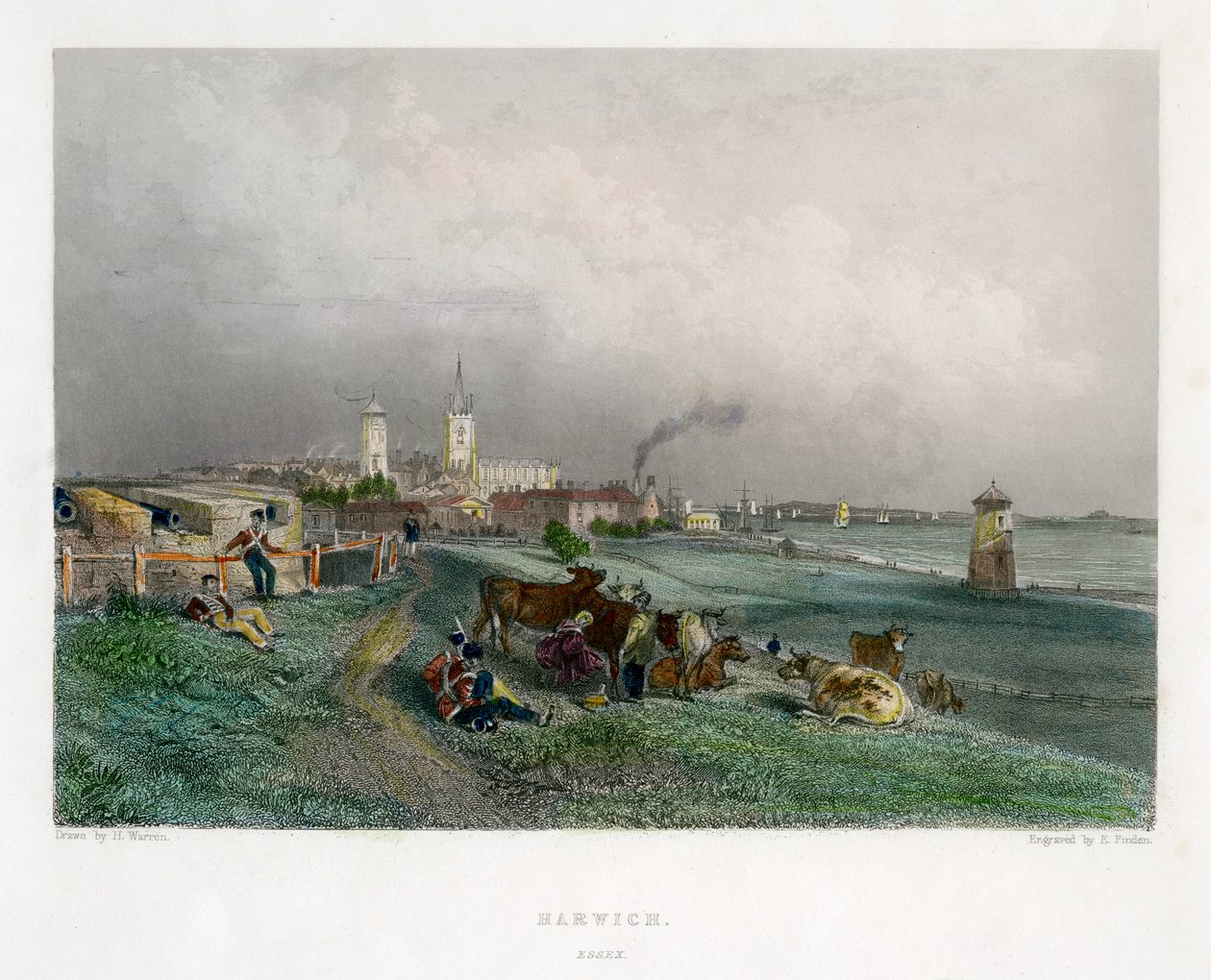 Harwich, Essex, 1800-talet. av E. Finden