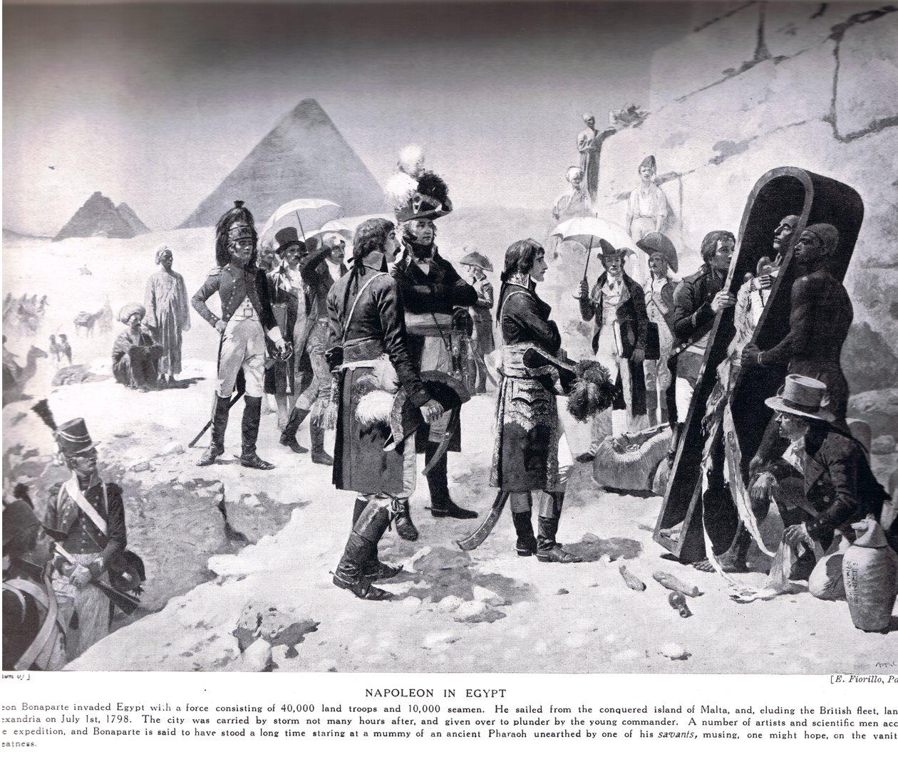 Napoleon i Egypten, illustration från 