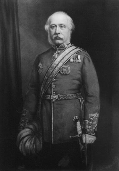 Sir James Yorke Scarlett (1799-1871) 1861 (pastell på papper) (s/v foto) av E. Goodwyn Lewis