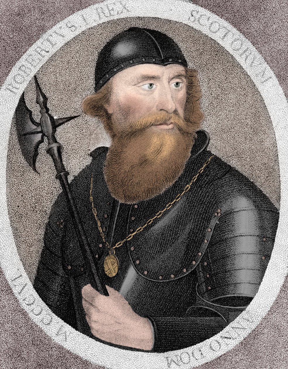 Robert I, vanligtvis Robert the Bruce, kung av Skottland, 1797 av E Harding