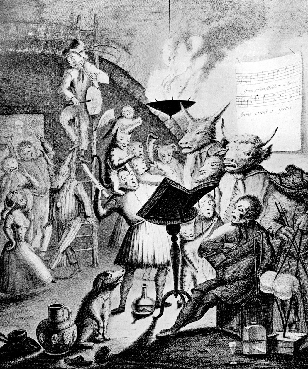 Om musikens charm kan hjärtan fängsla, 1730. av E. Heemskirck