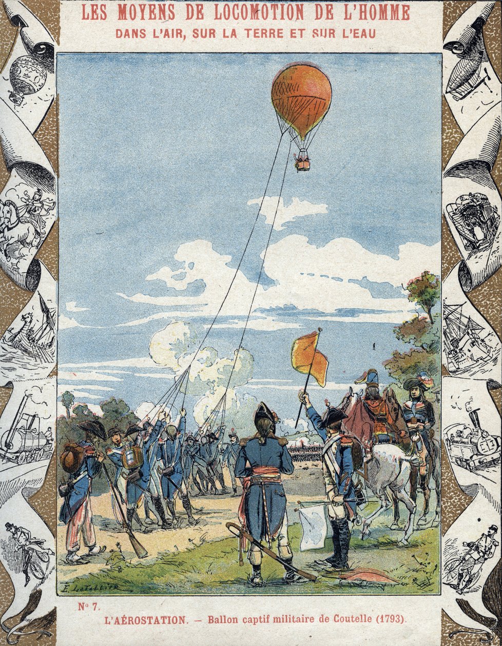 Balong byggd av den franska ingenjören Jean Marie Joseph (Jean-Marie-Joseph) Coutelle (1748-1835) för de franska revolutionära arméerna att spionera på sina fiender av E. Letellier