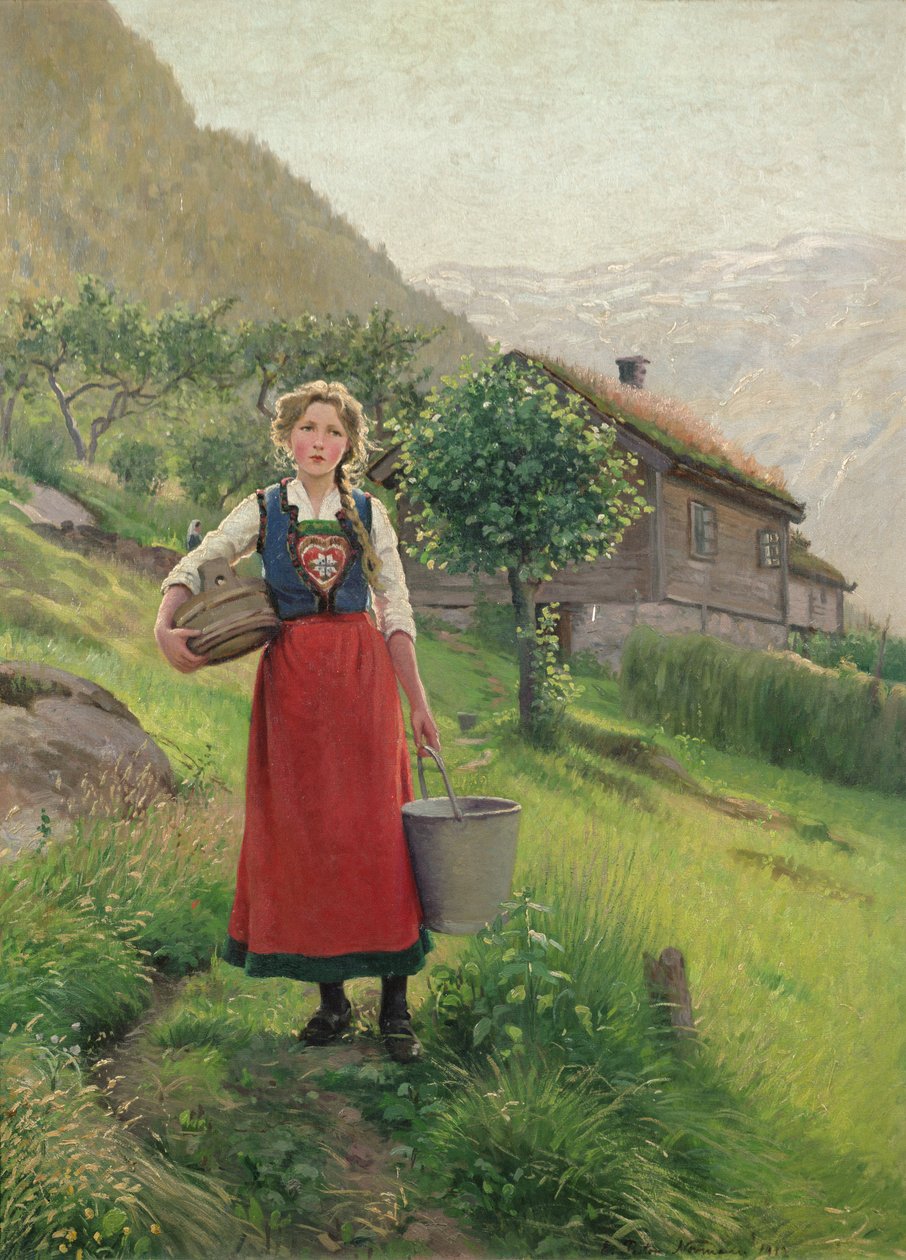 Sommar fäbodflicka av E. Normann