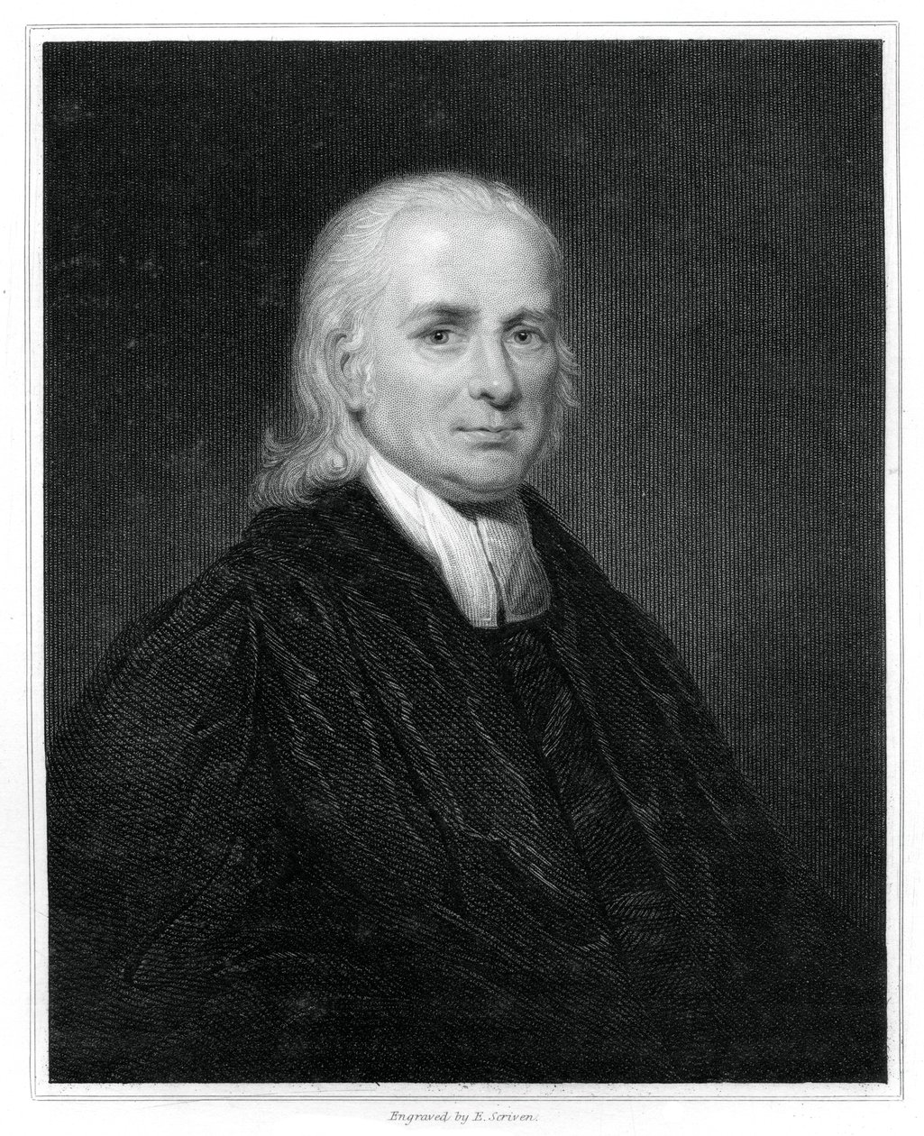 Christian Friedrich Schwarz, tysk protestantisk missionär till Indien, 1834. av E. Scriven