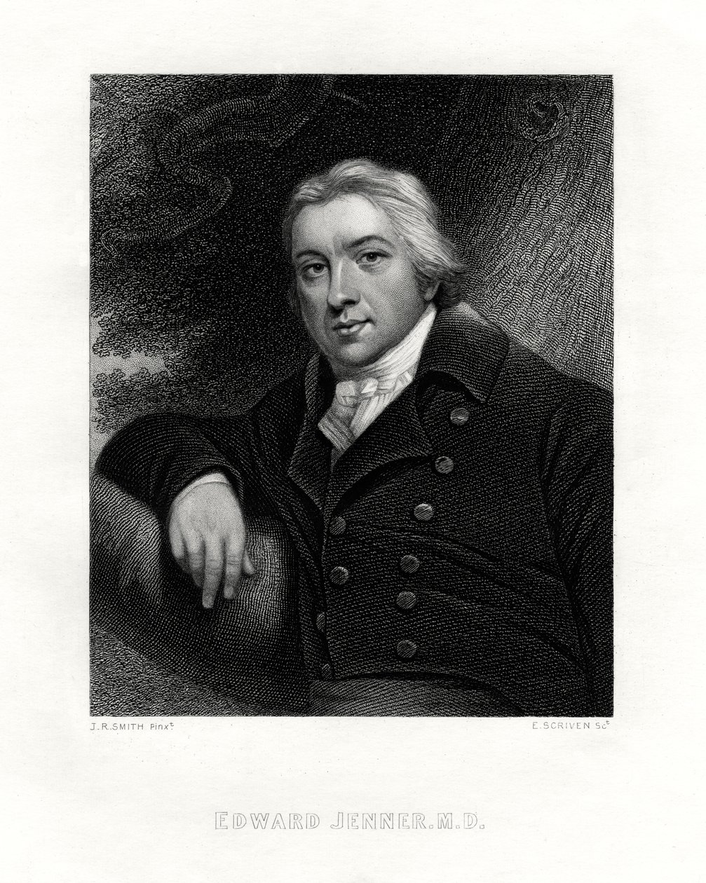 Edward Jenner, engelsk lantläkare, 1800-talet. av E. Scriven
