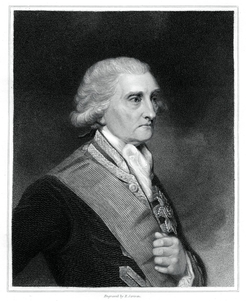George Brydges Rodney, 1:e baron Rodney, brittisk sjöofficer, 1833. av E. Scriven